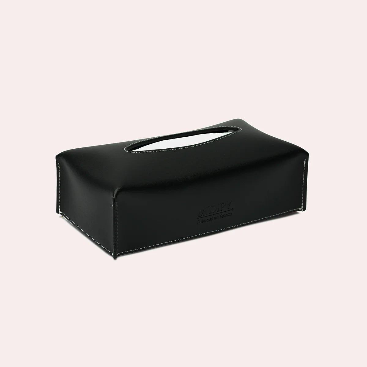 Boite à mouchoir rectangulaire en cuir - MIDIPY - La Maison MilanaiseEbène