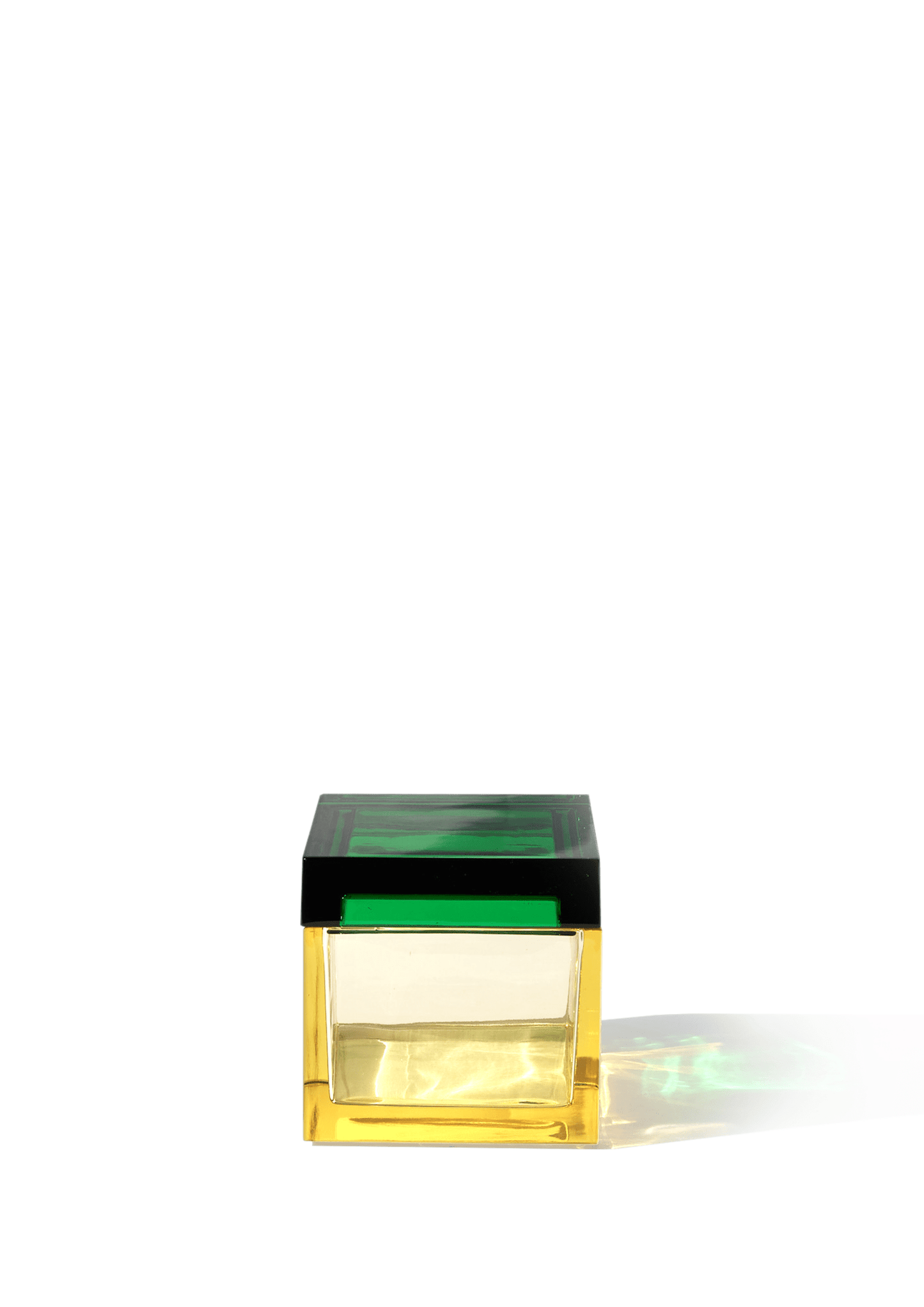 Boîte écrin en cristal soufflé à la main Palmi - STUDIO BOJOLA - La Maison MilanaisePALMI - 10Jaune et Rose