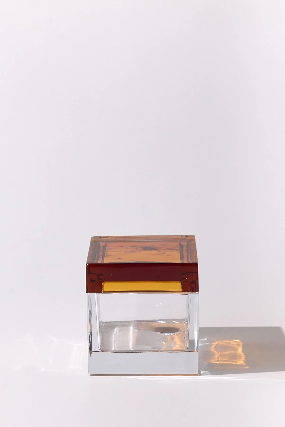 Boîte écrin en cristal soufflé à la main Palmi - STUDIO BOJOLA - La Maison MilanaisePALMI - 3Transparent et Ambre