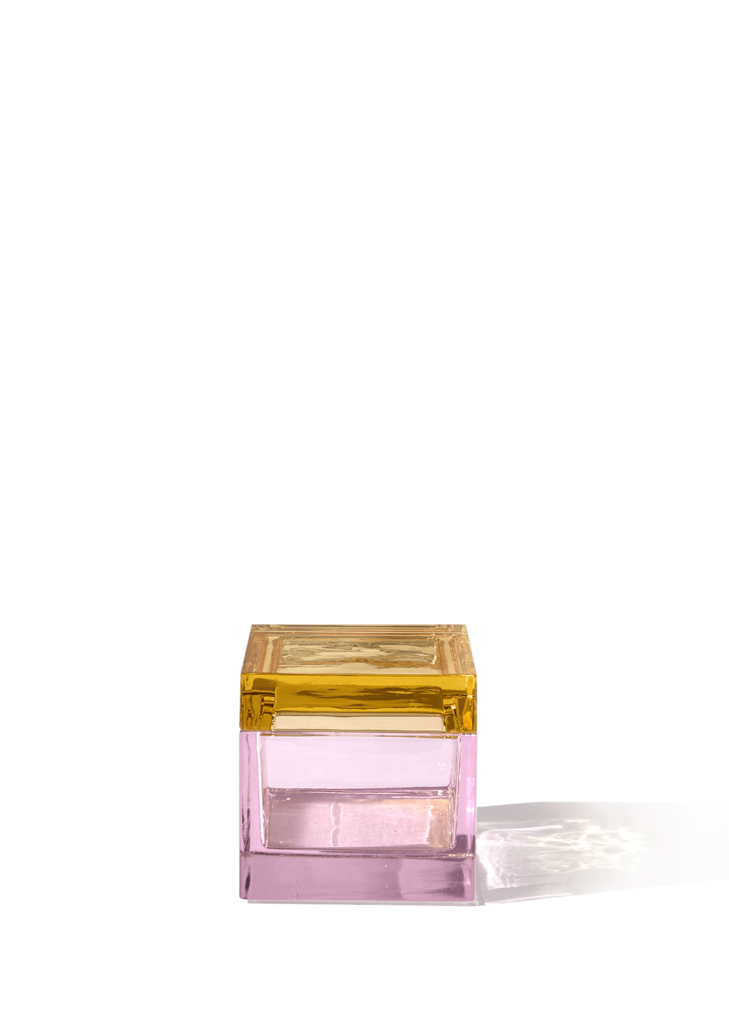 Boîte écrin en cristal soufflé à la main Palmi - STUDIO BOJOLA - La Maison MilanaisePALMI - 9Rose et Jaune