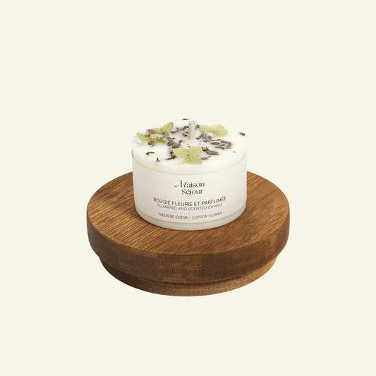 Bougie Votive Fleurie – Fleur de Coton - MAISON SEJOUR - La Maison MilanaiseVOTIVECOTON