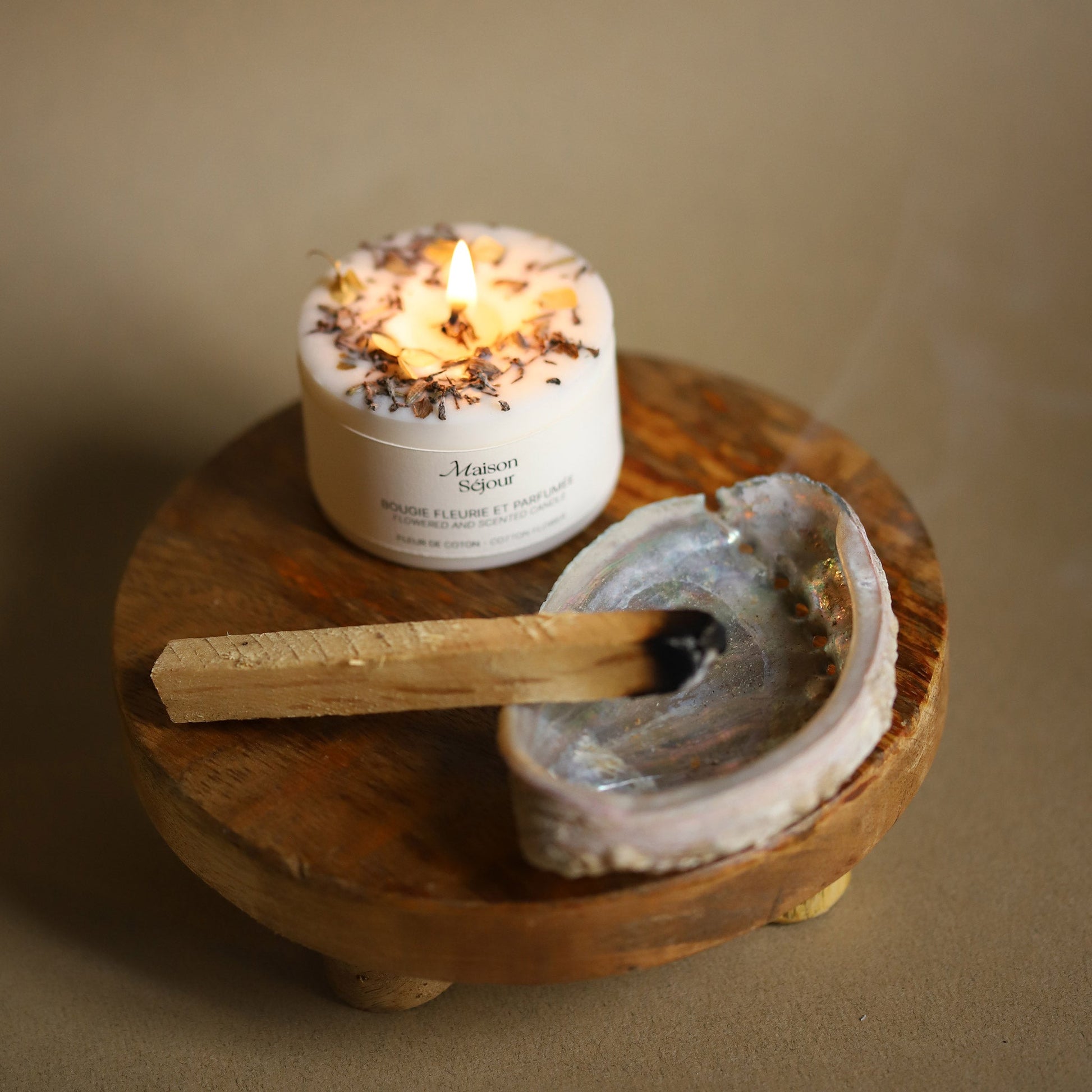 Bougie Votive Fleurie – Fleur de Coton - MAISON SEJOUR - La Maison MilanaiseVOTIVECOTON