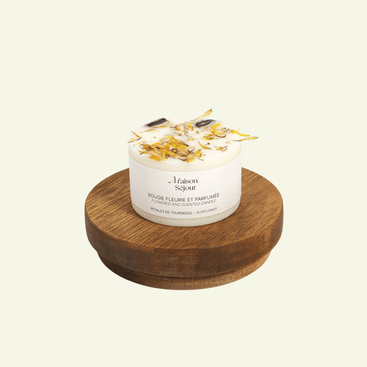 Bougie Votive Fleurie – Pétales de Tournesol - MAISON SEJOUR - La Maison MilanaiseVOTIVETOURNESOL
