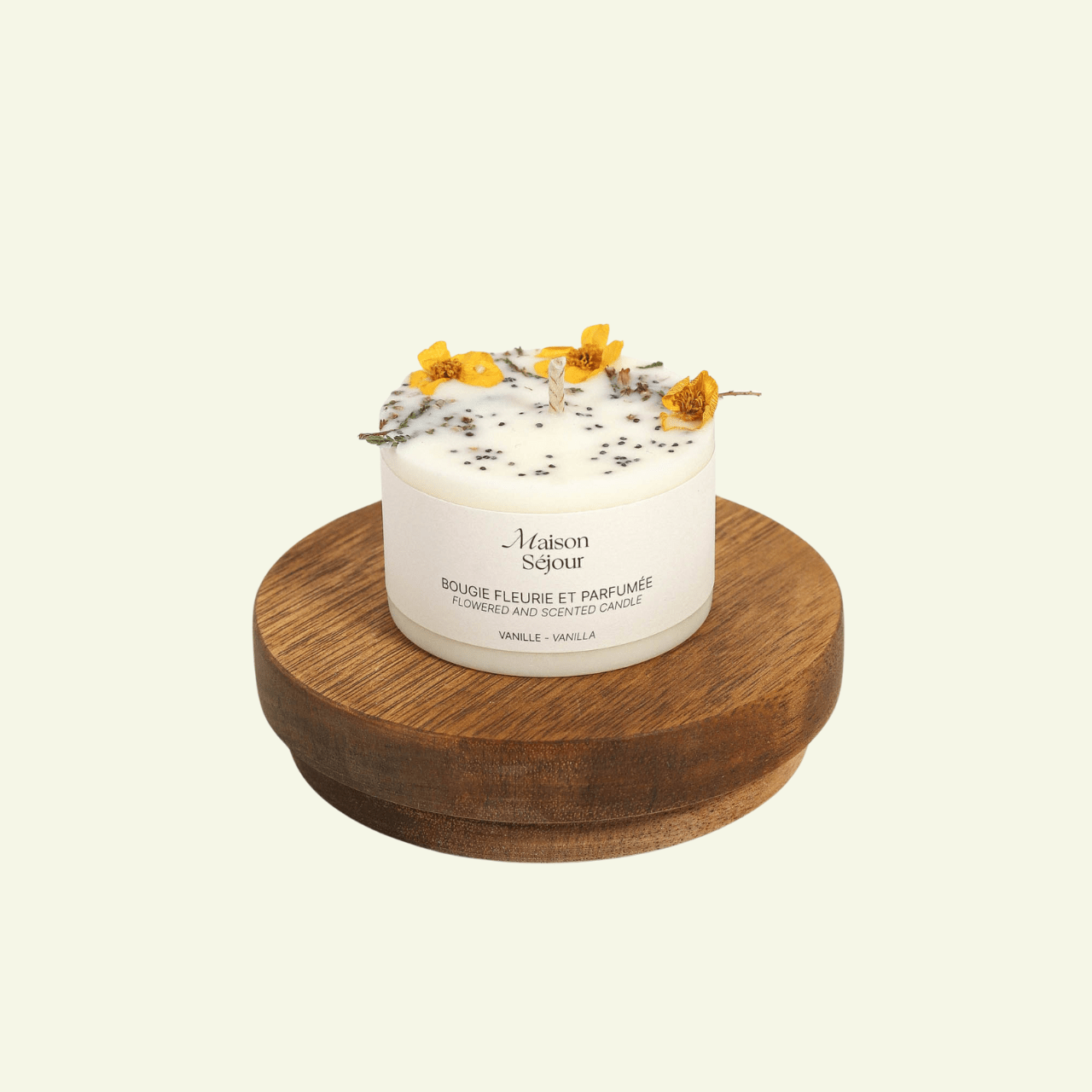 Bougie Votive Fleurie – Vanille - MAISON SEJOUR - La Maison MilanaiseVOTIVEVANILLE