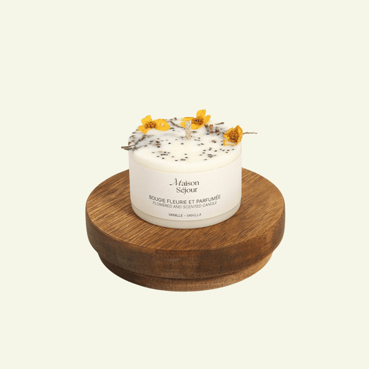 Bougie Votive Fleurie – Vanille - MAISON SEJOUR - La Maison MilanaiseVOTIVEVANILLE
