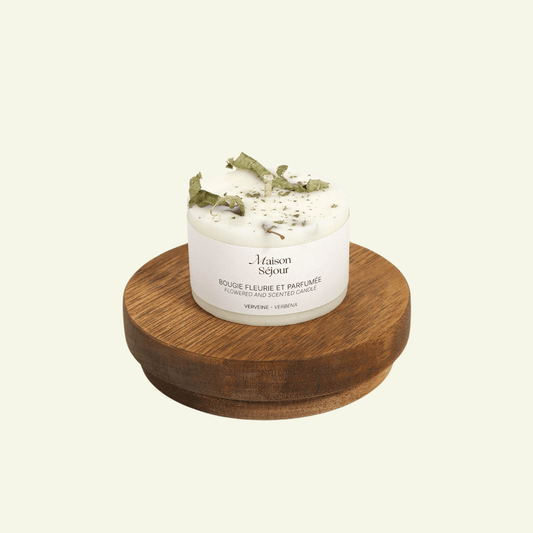 Bougie Votive Fleurie – Verveine - MAISON SEJOUR - La Maison MilanaiseVOTIVEVERVEINE