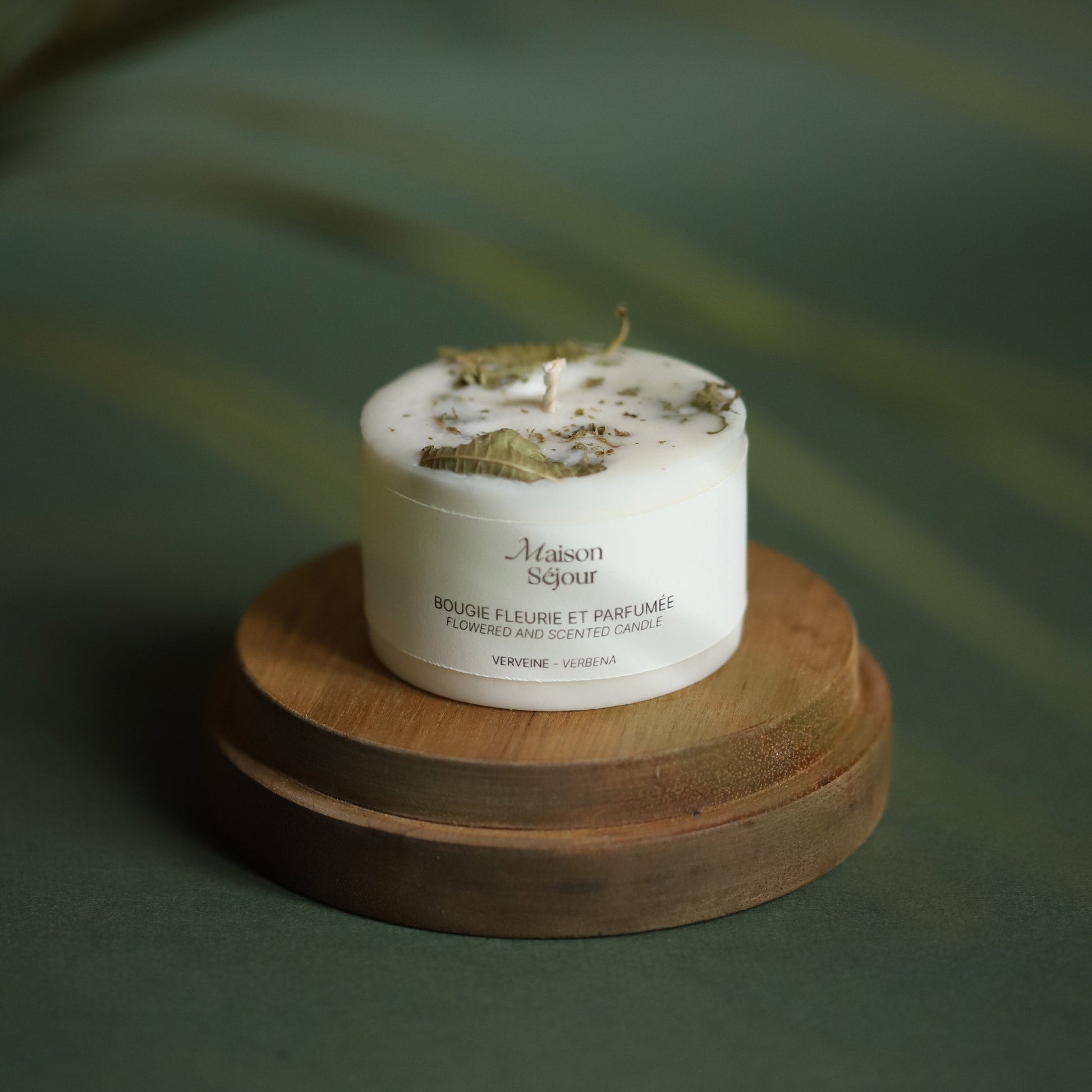 Bougie Votive Fleurie – Verveine - MAISON SEJOUR - La Maison MilanaiseVOTIVEVERVEINE