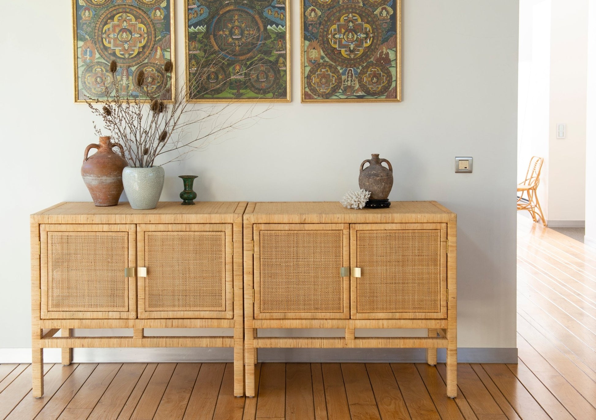 Buffet 2 portes SAIGON – Le charme intemporel du rotin et du cannage - KOK MAISON - La Maison Milanaise449