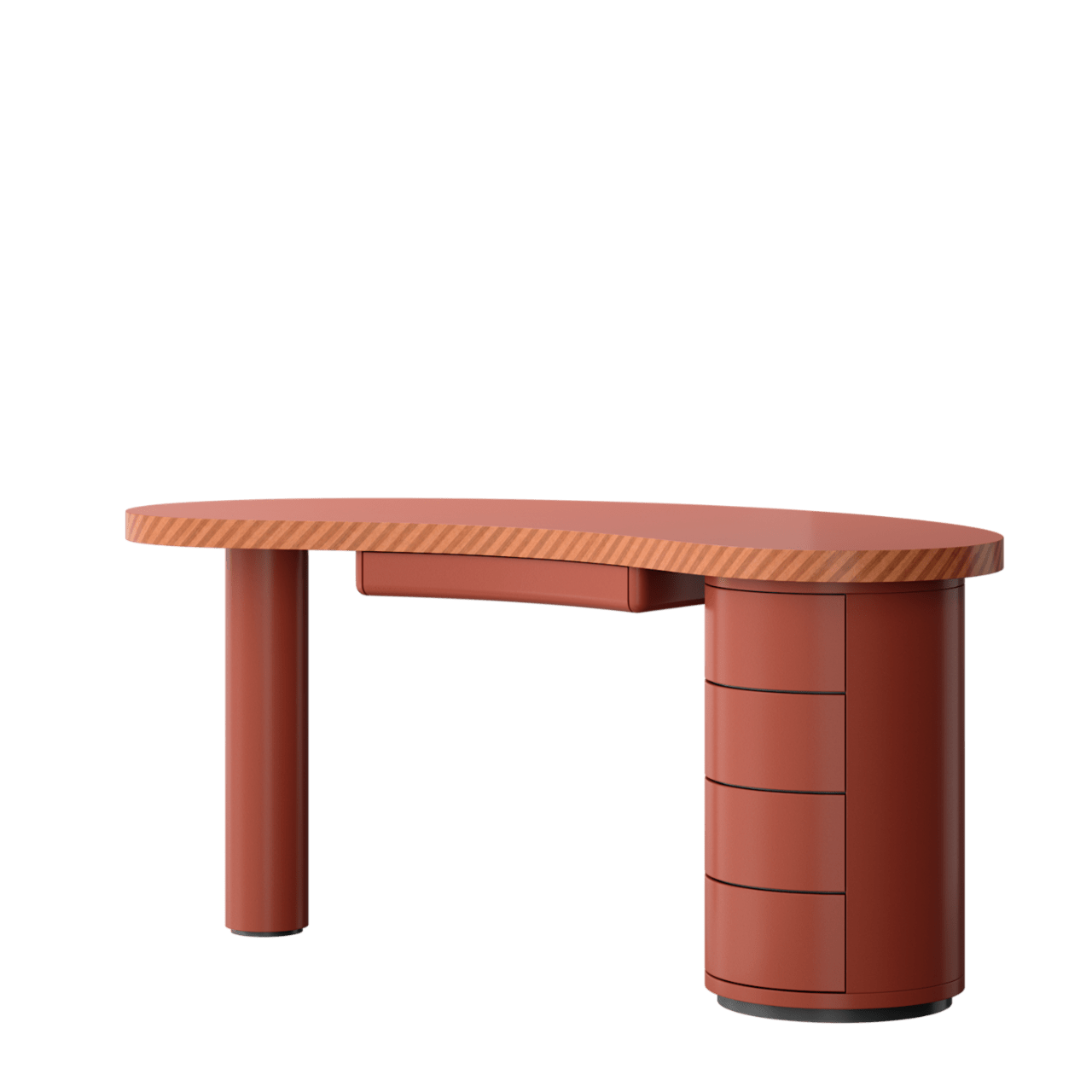 Bureau MEDEA – Plateau incurvé & finition laquée mate ou brillante – ULTRA MOBILI - La Maison Milanaise170DCL - 1Mate