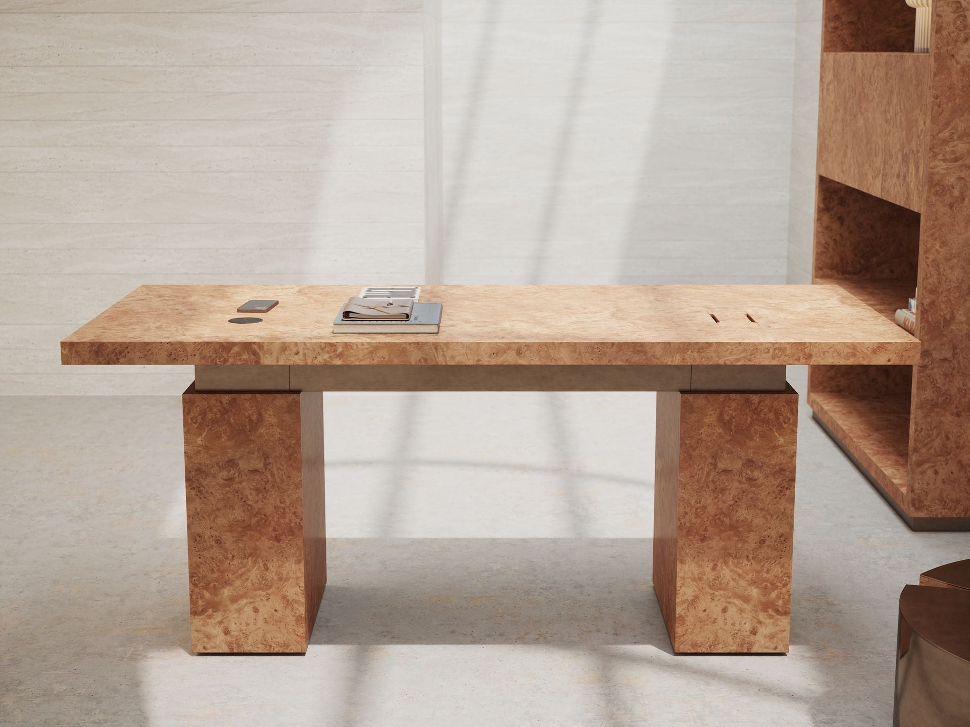 Bureau SARAH RC 160 – Châtaignier et bronze – ULTRA MOBILI - La Maison MilanaiseDRCS180