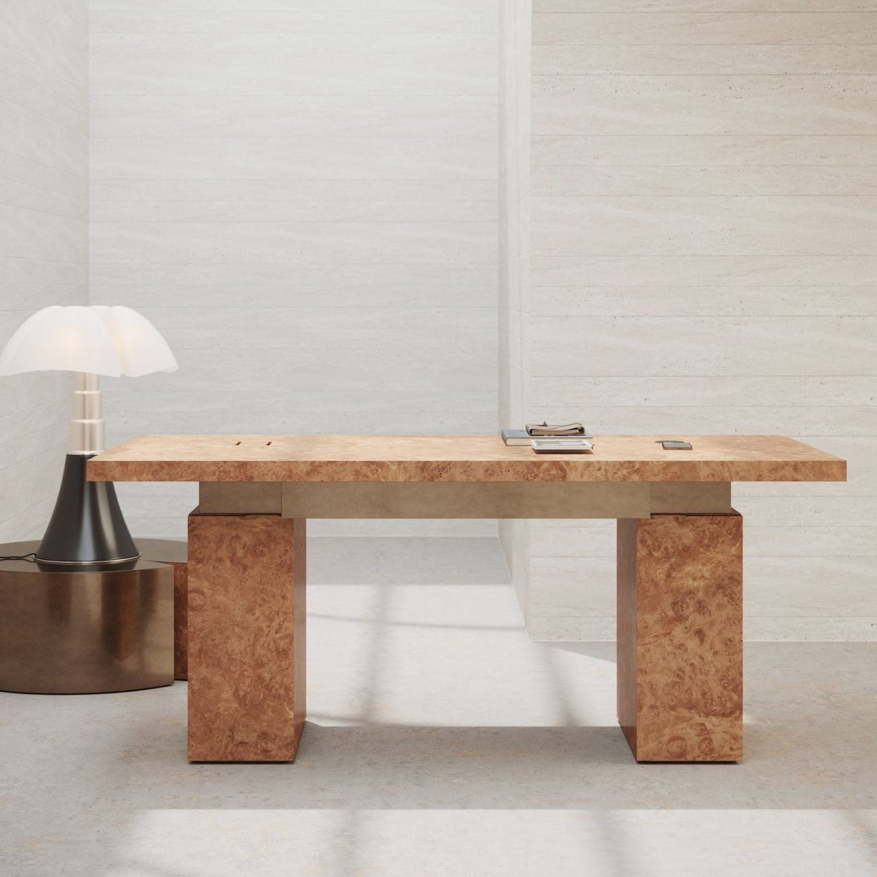 Bureau SARAH RC 160 – Châtaignier et bronze – ULTRA MOBILI - La Maison MilanaiseDRCS180