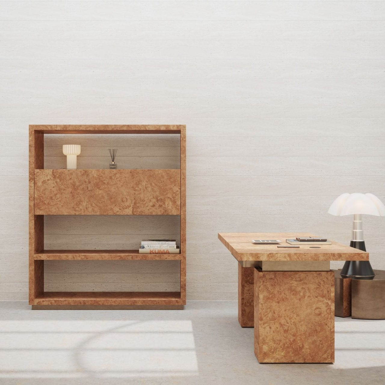 Bureau SARAH RC 160 – Châtaignier et bronze – ULTRA MOBILI - La Maison MilanaiseDRCS180