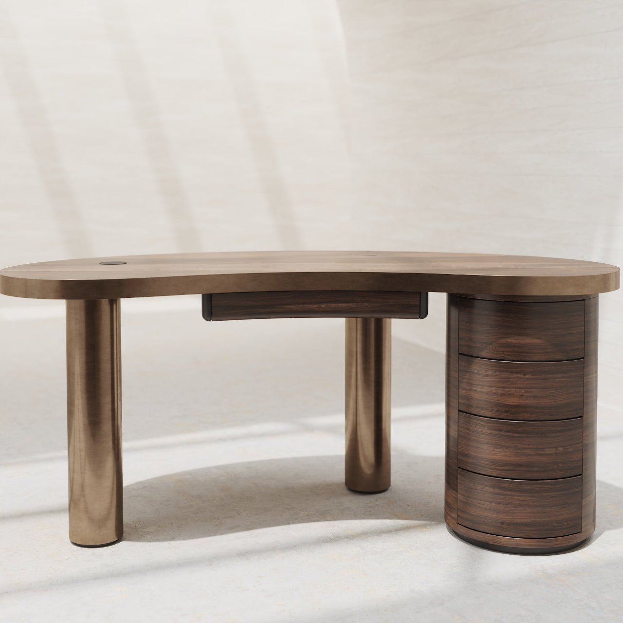 Bureau SENECA – Design organique et structure bimatière – finition mate ou brillante – ULTRA MOBILI - La Maison MilanaiseDCM170MATMate