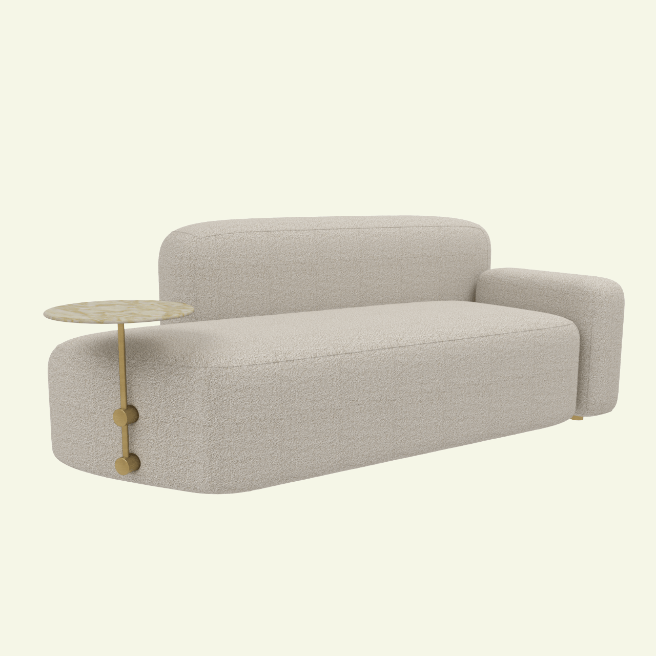 Canapé droit en tissu beige Mythos - MARIONI - La Maison Milanaisei0331
