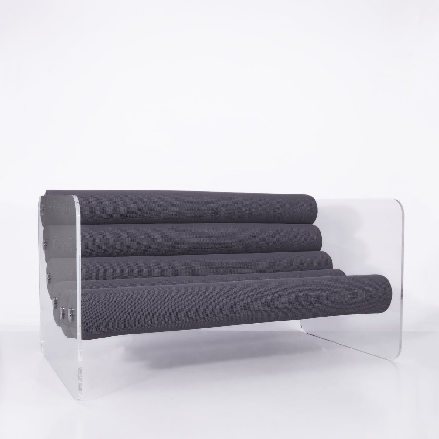 Canapé en altuglas et assise runner tissus alvéolaire MW02 - KUUMO DESIGN - La Maison MilanaiseCANAPEMW02TISSUS85AnthraciteTransparent150x86.5xH77.5cm