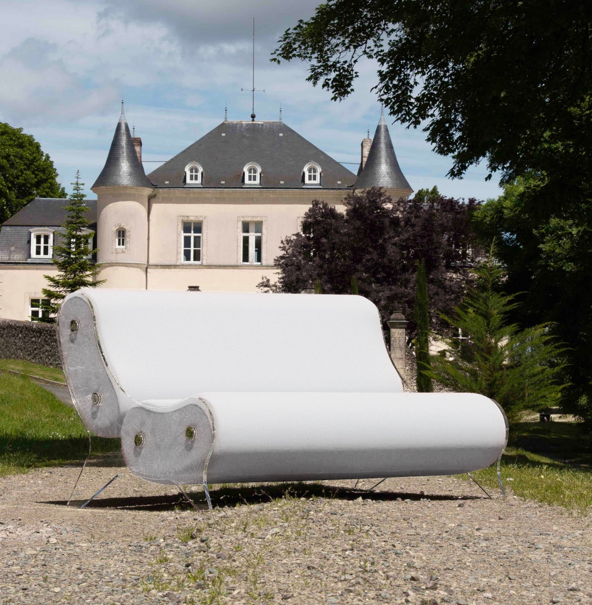 Canapé en altuglas et mousse alvéolaire - KUUMO DESIGN - La Maison MilanaiseMW6154BLANCBlanc154cm