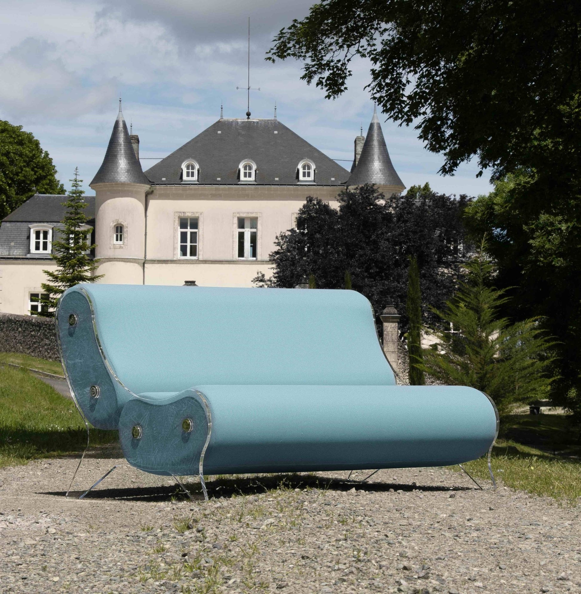 Canapé en altuglas et mousse alvéolaire - KUUMO DESIGN - La Maison MilanaiseMW6154BLANCBlanc154cm