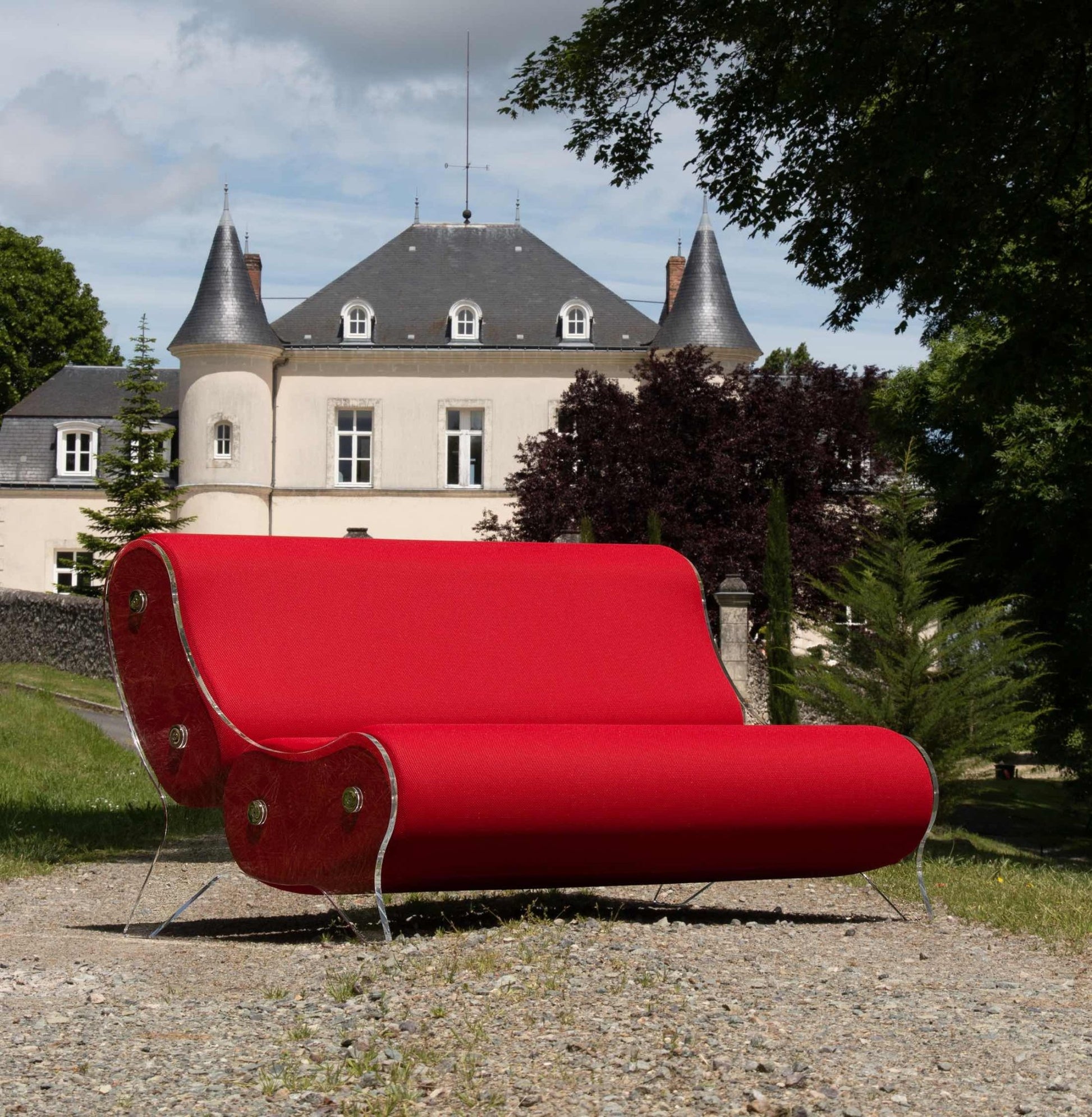 Canapé en altuglas et mousse alvéolaire - KUUMO DESIGN - La Maison MilanaiseMW6154BLANCBlanc154cm