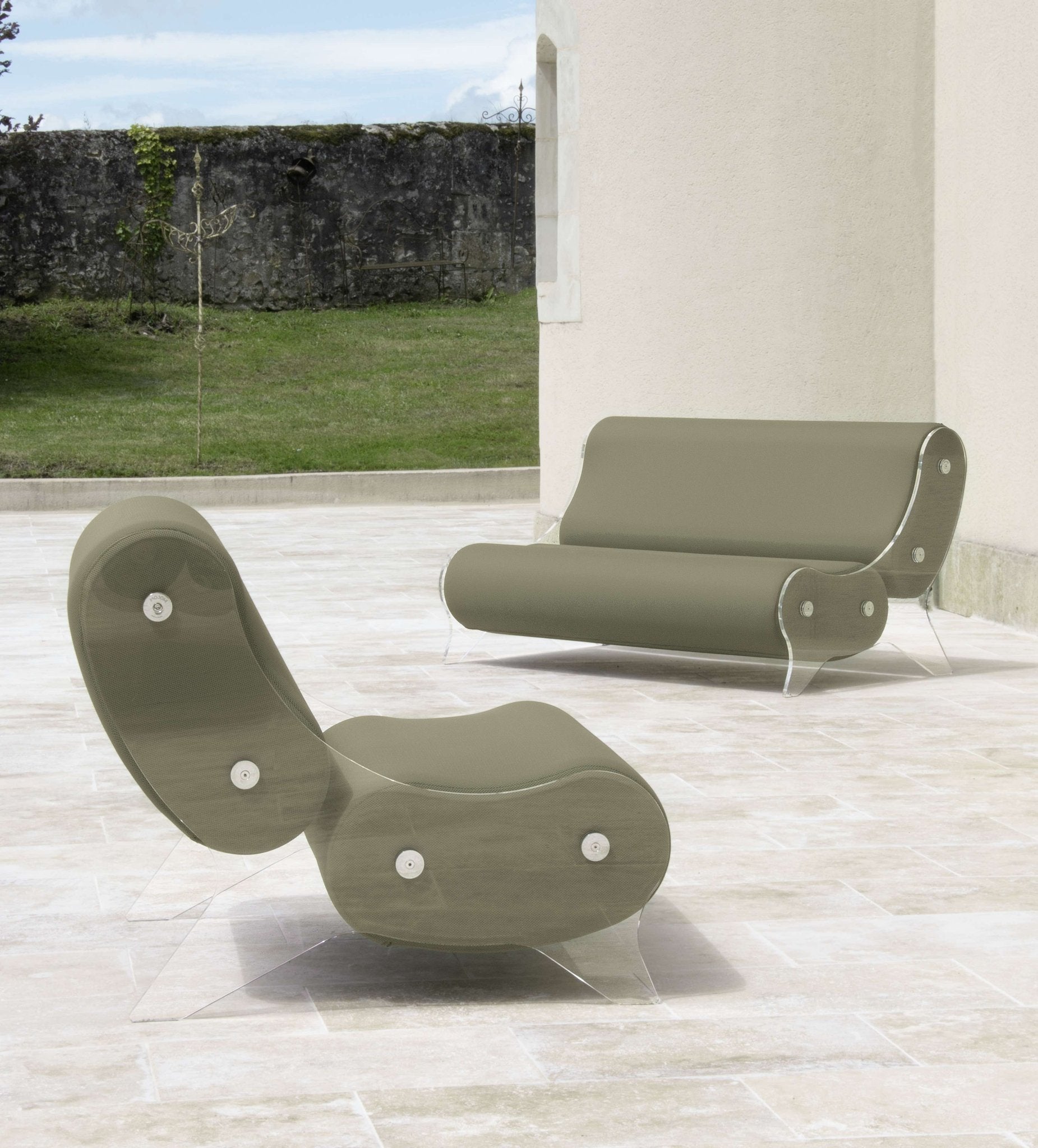Canapé en altuglas et mousse alvéolaire - KUUMO DESIGN - La Maison MilanaiseMW6154BLANCBlanc154cm