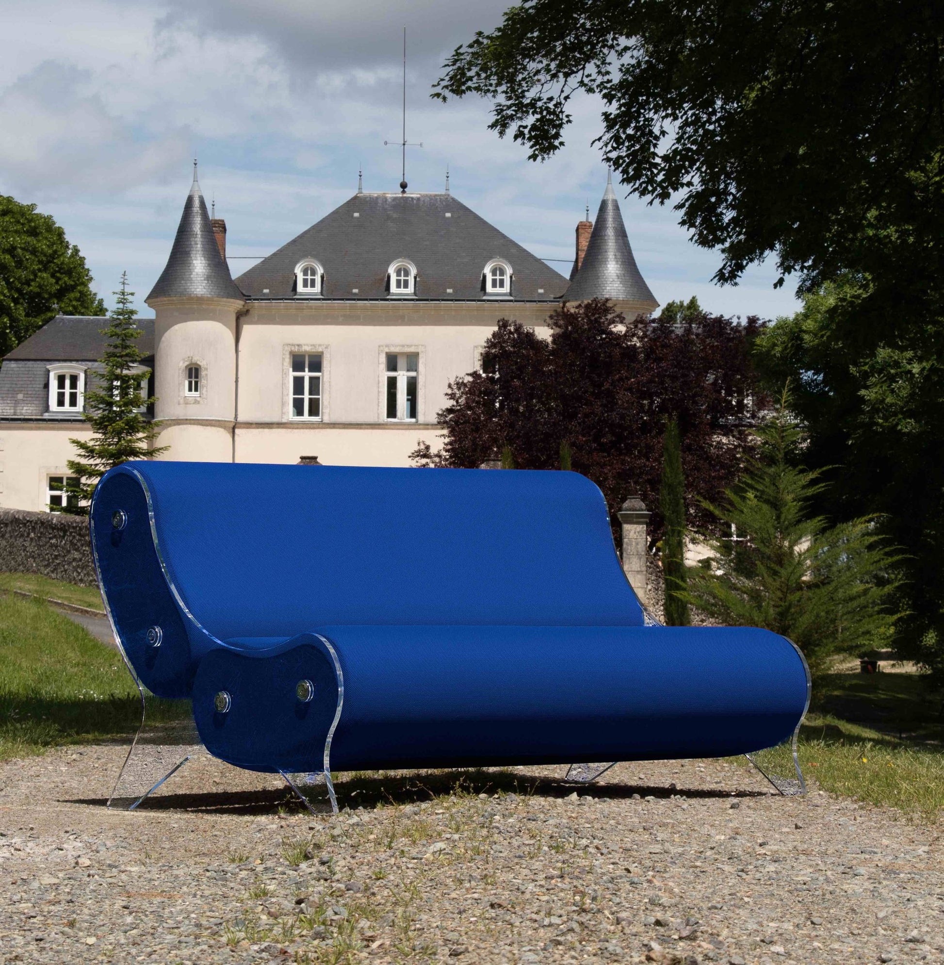 Canapé en altuglas et mousse alvéolaire - KUUMO DESIGN - La Maison MilanaiseMW6154BLANCBlanc154cm