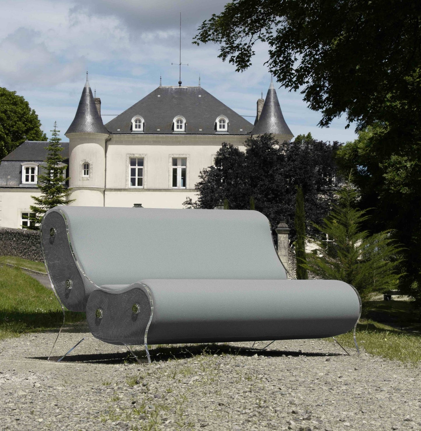 Canapé en altuglas et mousse alvéolaire - KUUMO DESIGN - La Maison MilanaiseMW6154BLANCBlanc154cm
