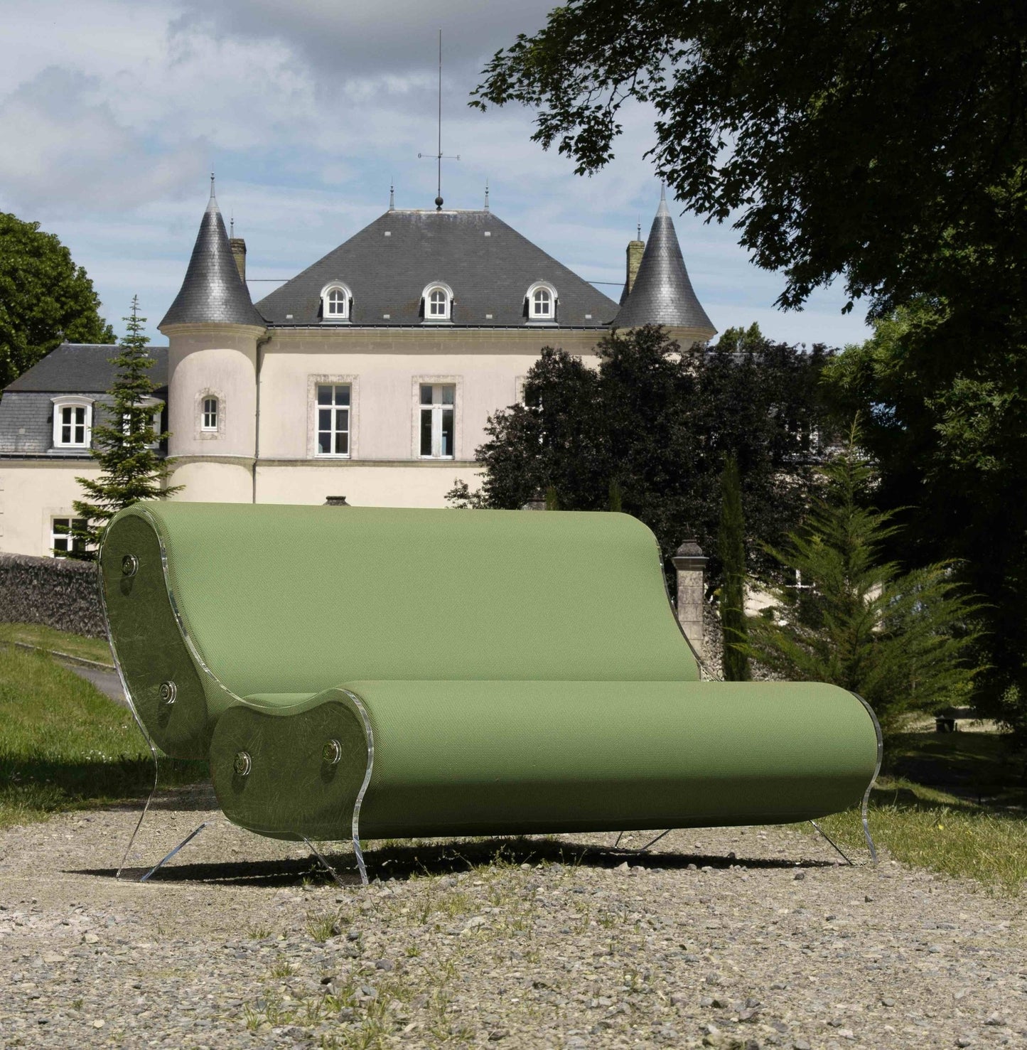 Canapé en altuglas et mousse alvéolaire - KUUMO DESIGN - La Maison MilanaiseMW6154BLANCBlanc154cm