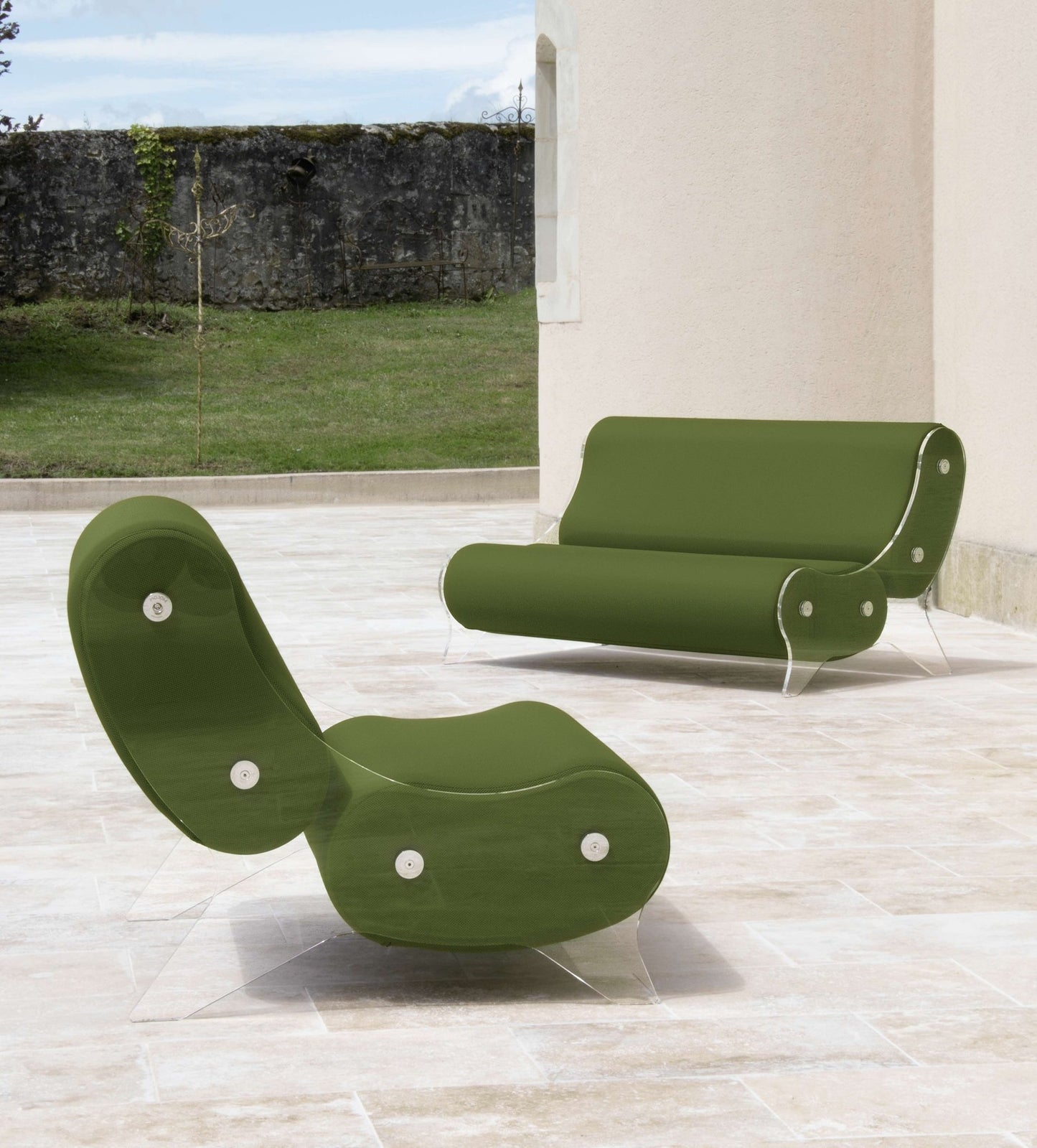 Canapé en altuglas et mousse alvéolaire - KUUMO DESIGN - La Maison MilanaiseMW6154BLANCBlanc154cm