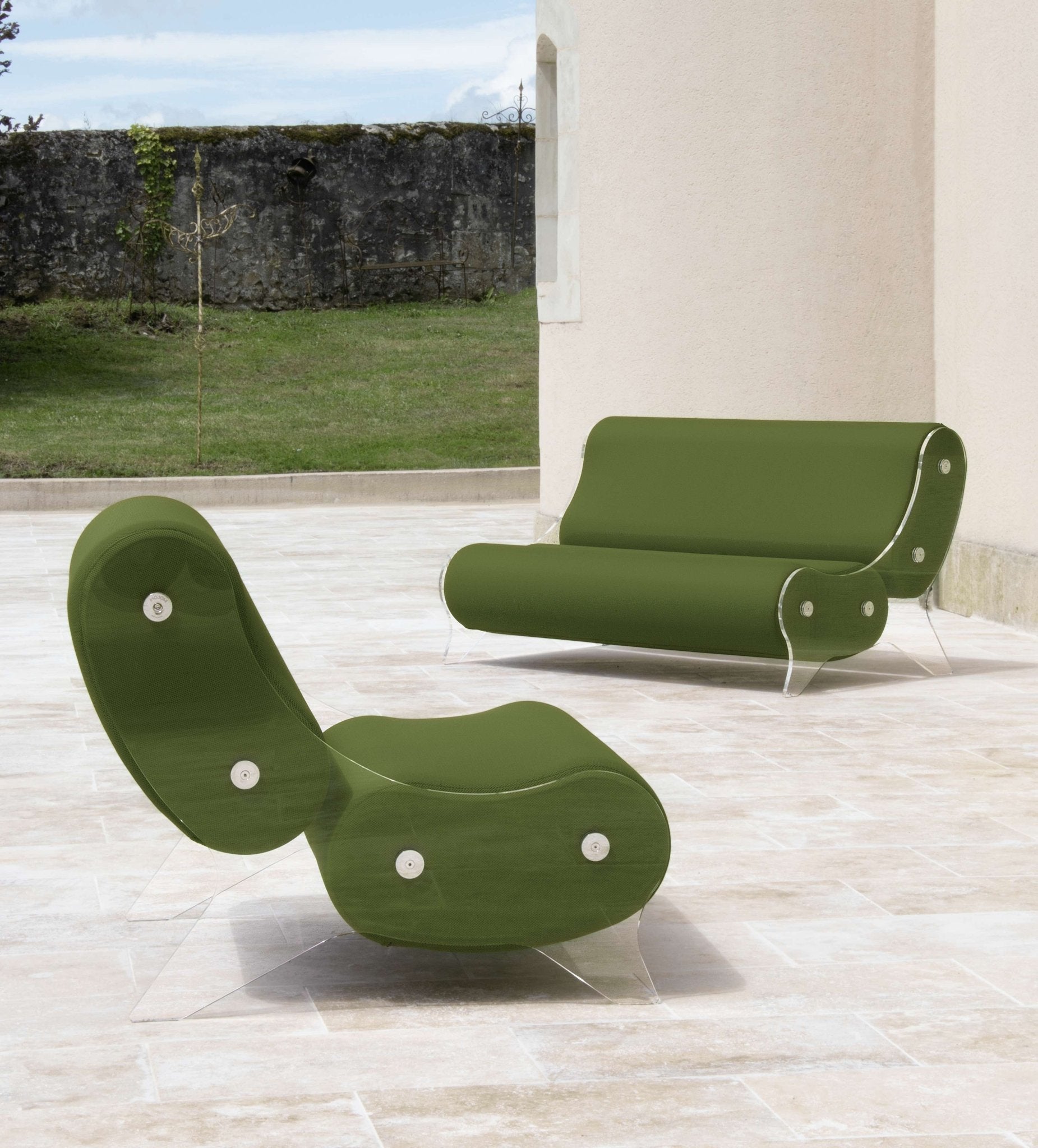 Canapé en altuglas et mousse alvéolaire - KUUMO DESIGN - La Maison MilanaiseMW6154BLANCBlanc154cm