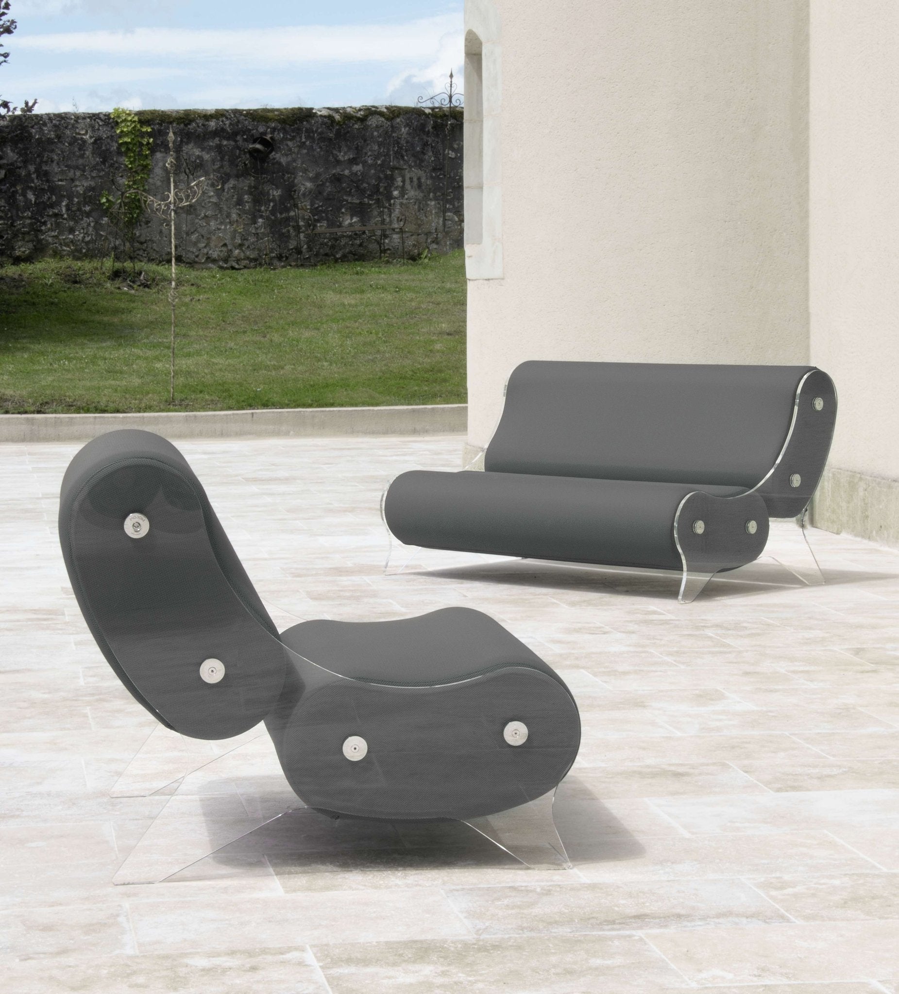 Canapé en altuglas et mousse alvéolaire - KUUMO DESIGN - La Maison MilanaiseMW6154BLANCBlanc154cm