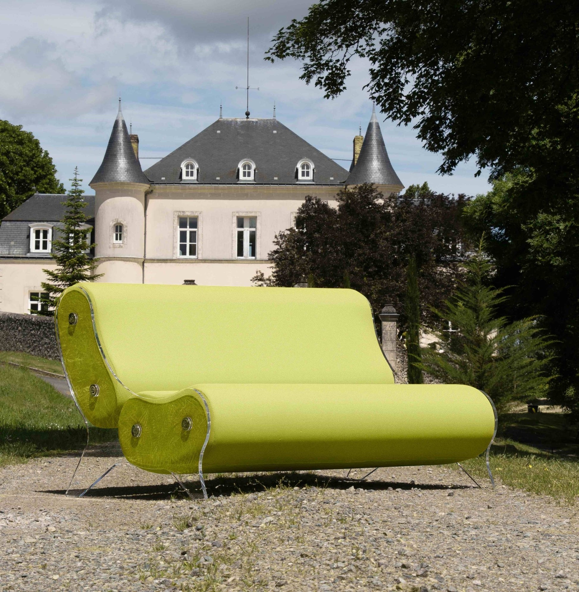 Canapé en altuglas et mousse alvéolaire - KUUMO DESIGN - La Maison MilanaiseMW6154BLANCBlanc154cm