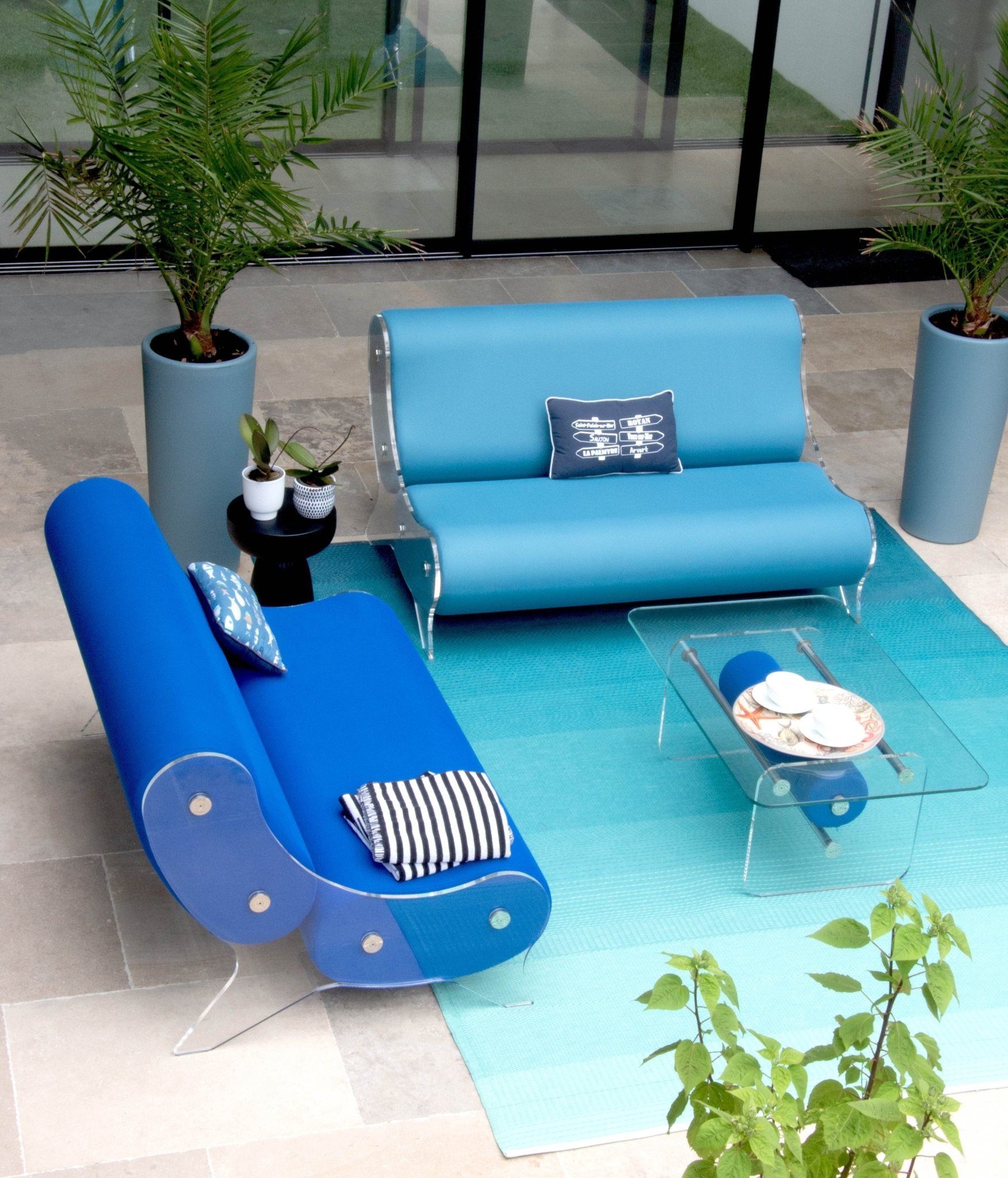 Canapé en altuglas et mousse alvéolaire - KUUMO DESIGN - La Maison MilanaiseMW6154BLANCBlanc154cm