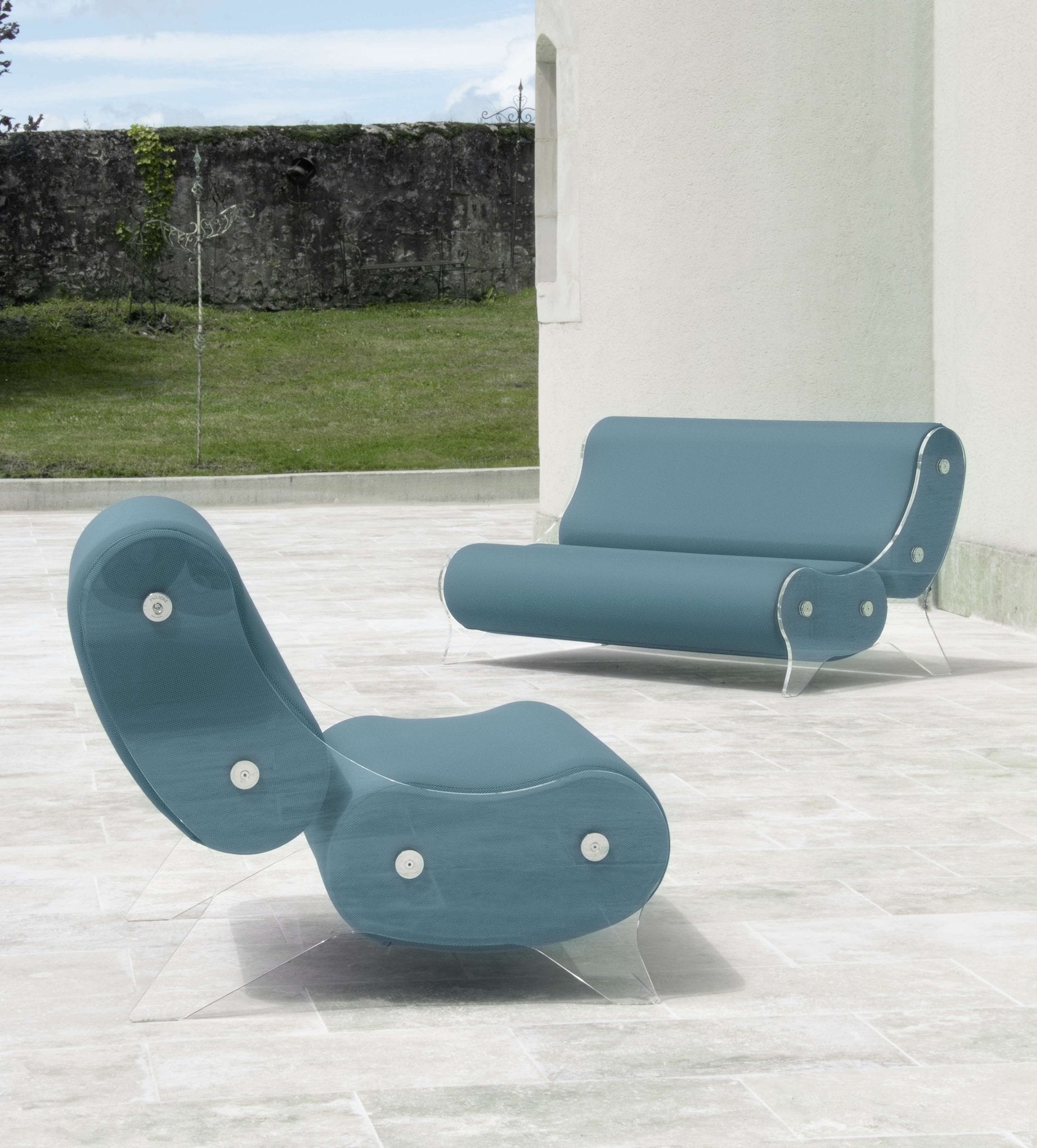 Canapé en altuglas et mousse alvéolaire - KUUMO DESIGN - La Maison MilanaiseMW6154BLANCBlanc154cm