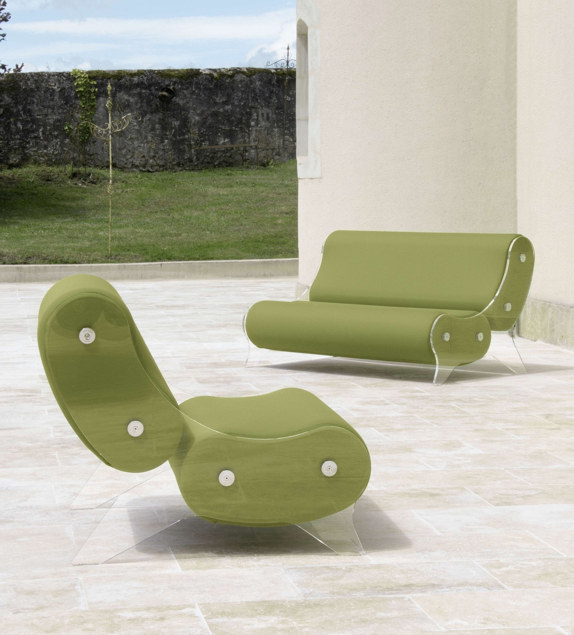 Canapé en altuglas et mousse alvéolaire - KUUMO DESIGN - La Maison MilanaiseMW6154BLANCBlanc154cm