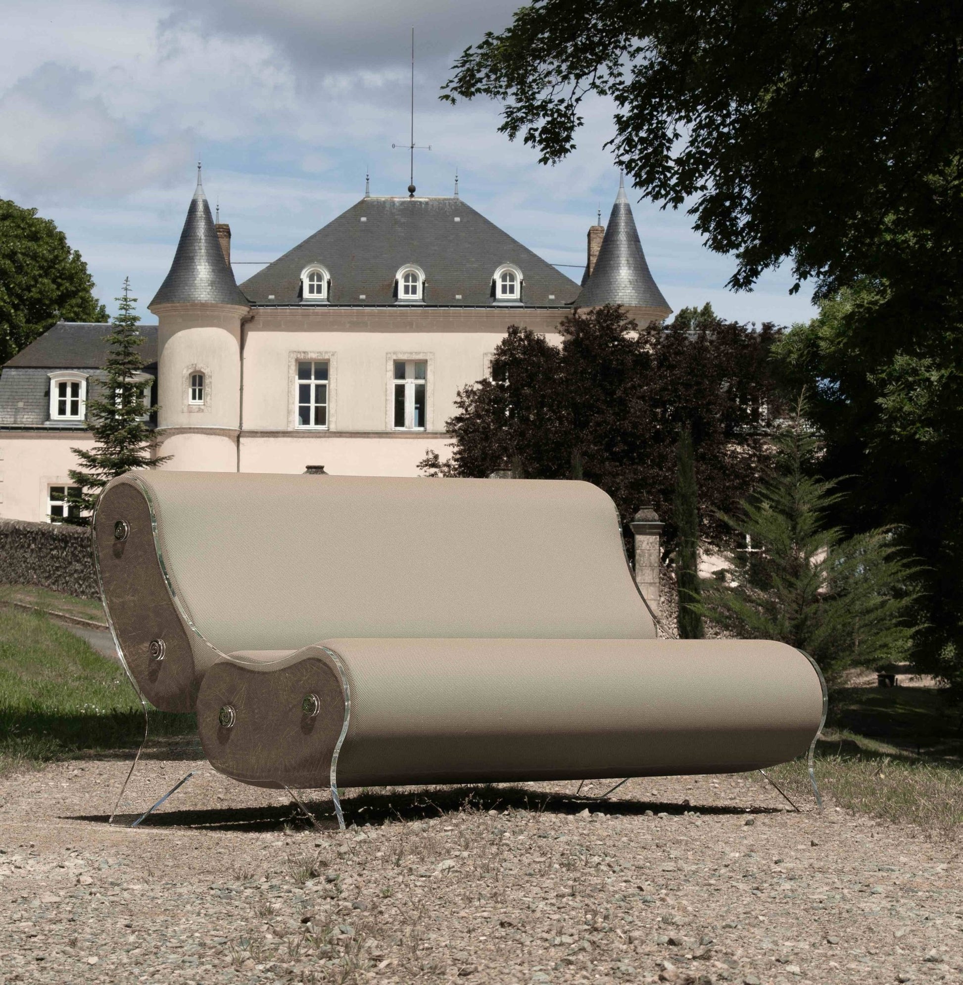 Canapé en altuglas et mousse alvéolaire - KUUMO DESIGN - La Maison MilanaiseMW6154BLANCBlanc154cm
