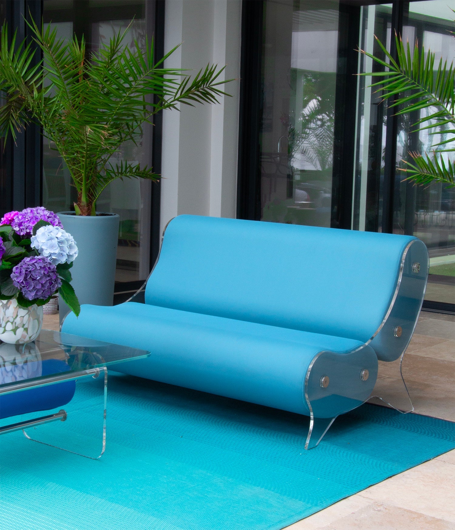 Canapé en altuglas et mousse alvéolaire - KUUMO DESIGN - La Maison MilanaiseMW6154BLANCBlanc154cm