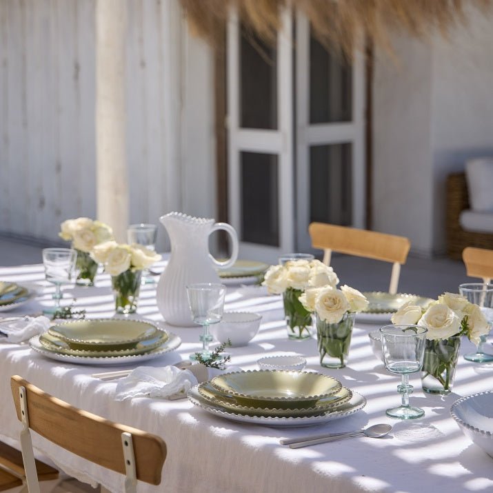 Carafe en grès fin blanc bord perlé Pearl - COSTA NOVA - La Maison MilanaisePEP271