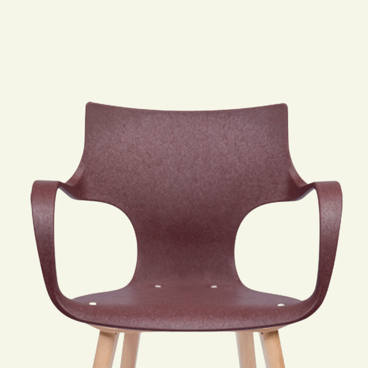 Chaise bordeaux en plastique recyclé et bois Erbi - STILFIBRA - La Maison MilanaiseSTILSS010169/STILSBM082211