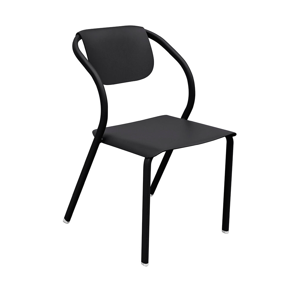 Chaise Confort en aluminium design français et coloré - ALLURE D'AZUR - La Maison Milanaise582004CHARBONCharbon