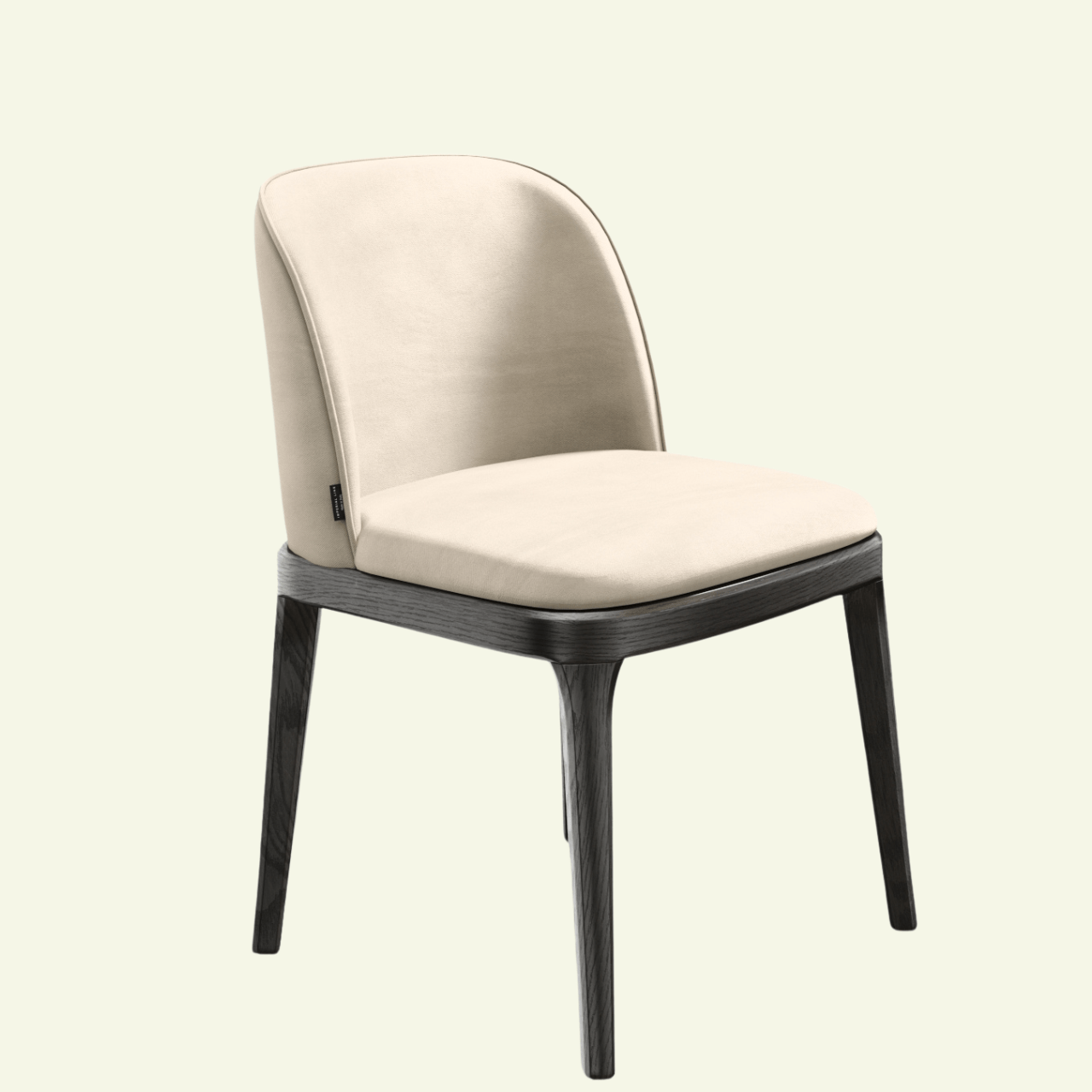 Chaise DAMBLE Lot de 2 – Élégance architecturale & confort italien - IMPÉRIAL LINE - La Maison MilanaiseDAMBLE - 2Nubuck Crème & Pieds Wengé
