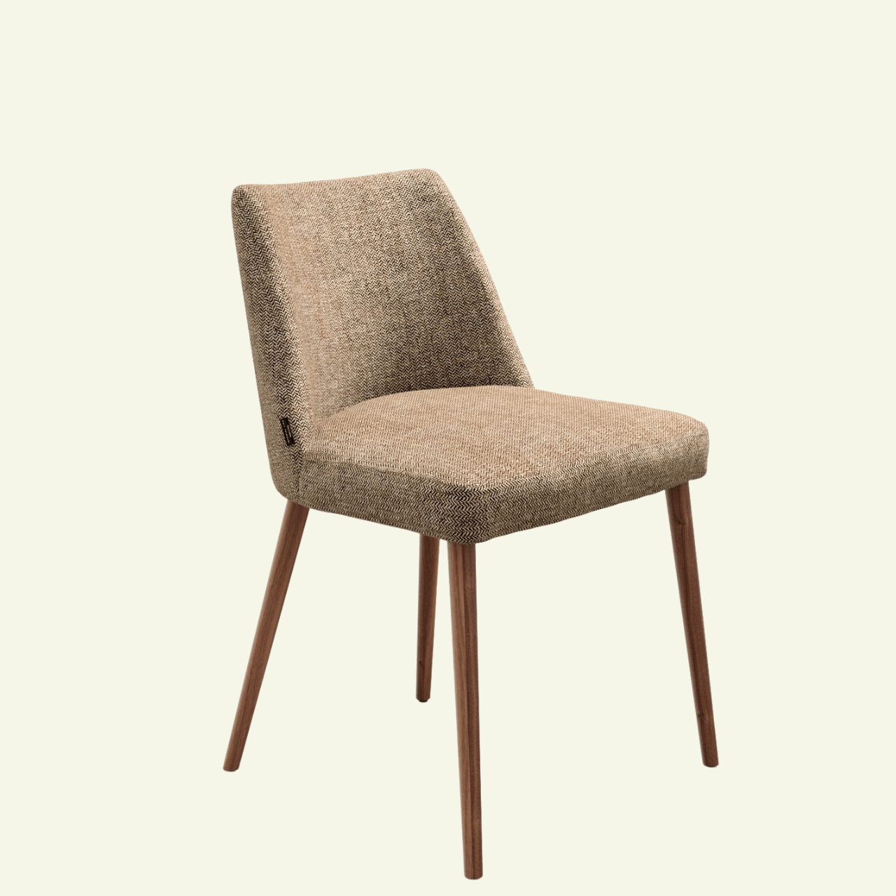 Chaise FENICE Lot de 2 – Élégance graphique et confort sur - mesure - IMPERIAL LINE - La Maison MilanaiseFENICE - 1Tissus Chevron Byron & Pieds Noyer