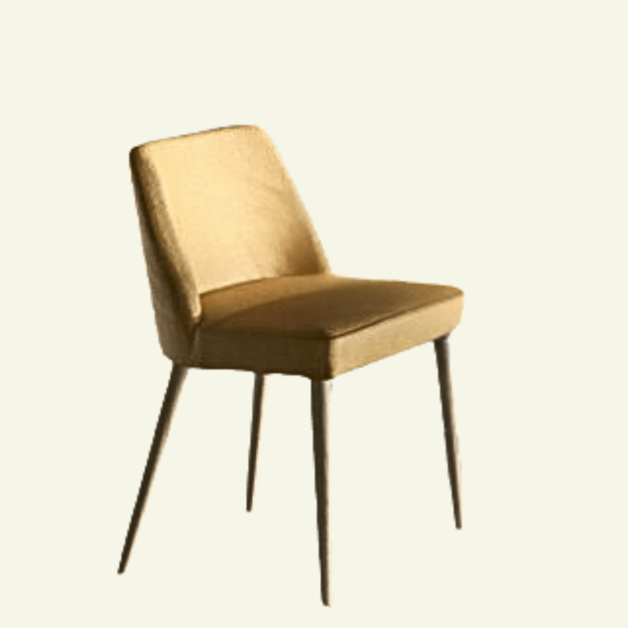 Chaise FENICE Lot de 2 – Élégance graphique et confort sur - mesure - IMPERIAL LINE - La Maison MilanaiseFENICE - 3Nubuck Jaune & Pieds Neve