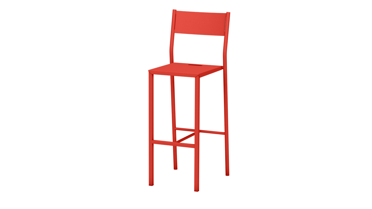 Chaise haute design en aluminium Take - MATIERE GRISE - La Maison MilanaisePêche 14375cm