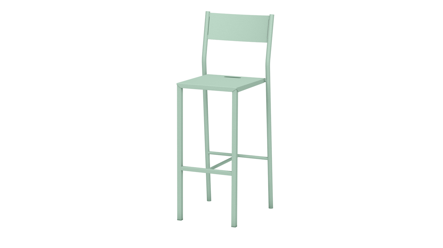 Chaise haute design en aluminium Take - MATIERE GRISE - La Maison MilanaiseVert d'eau 12075cm