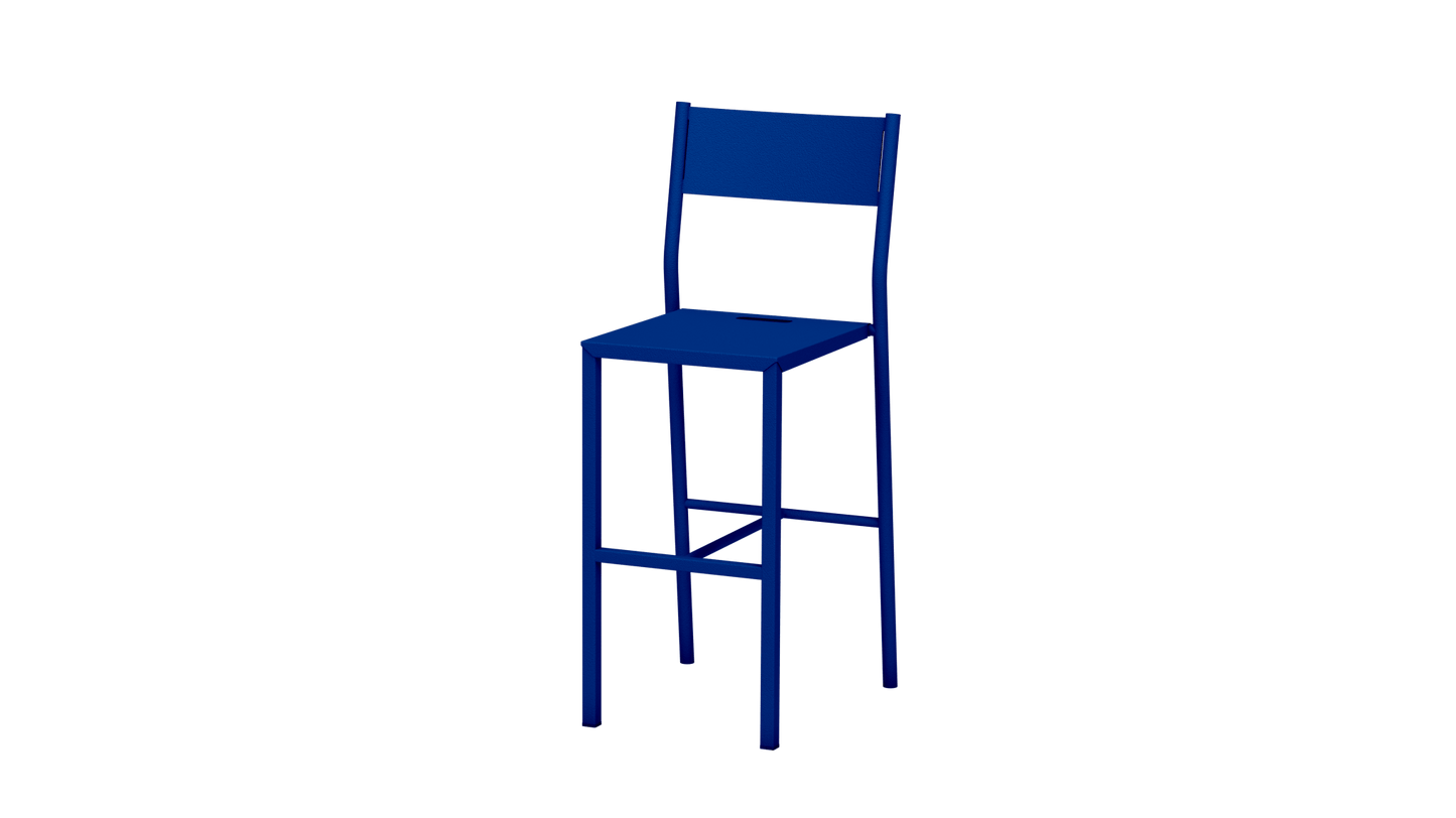 Chaise haute design en aluminium Take - MATIERE GRISE - La Maison MilanaiseCHAISETAKE - 22Bleu pur 11265cm
