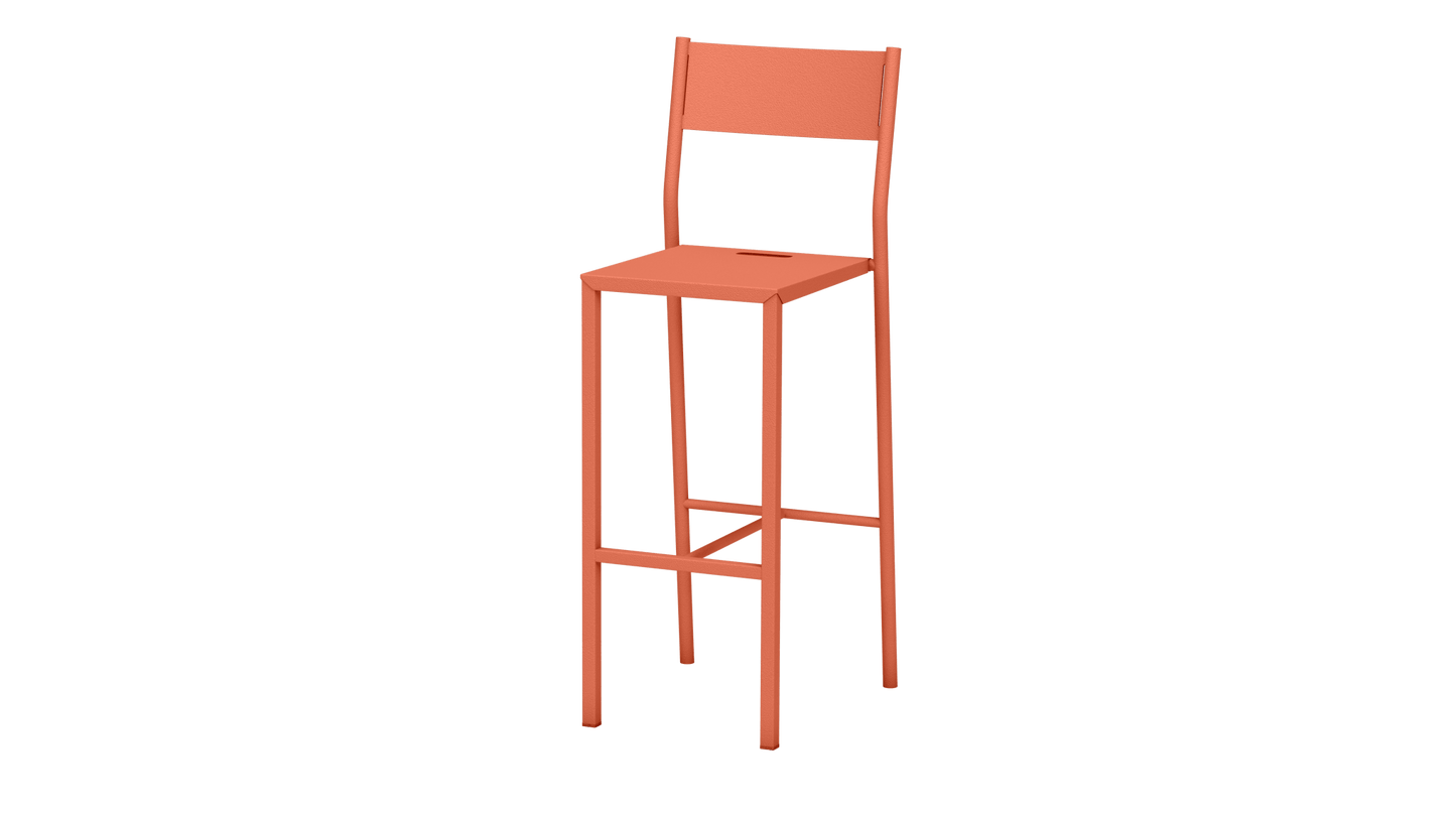 Chaise haute design en aluminium Take - MATIERE GRISE - La Maison MilanaiseOrange givré 14475cm