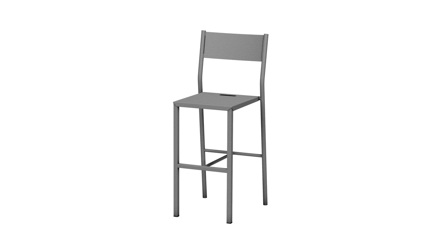 Chaise haute design en aluminium Take - MATIERE GRISE - La Maison MilanaiseCHAISETAKE - 36Brut Vernis Brillant 02065cm