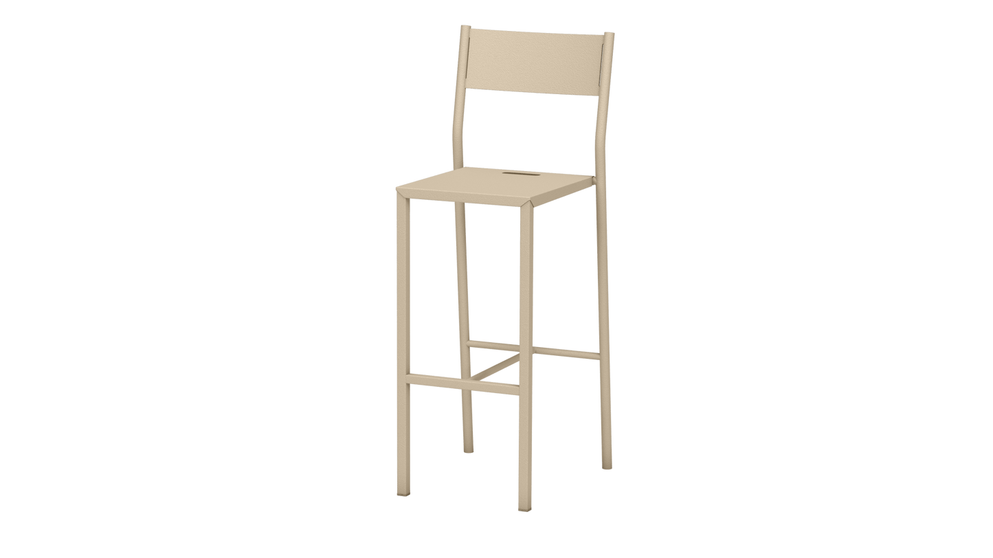 Chaise haute design en aluminium Take - MATIERE GRISE - La Maison MilanaiseCrème 19075cm