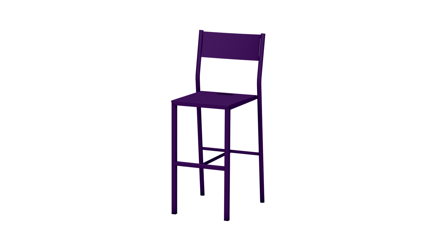 Chaise haute design en aluminium Take - MATIERE GRISE - La Maison MilanaiseCHAISETAKE - 20Ultra Violet 17265cm