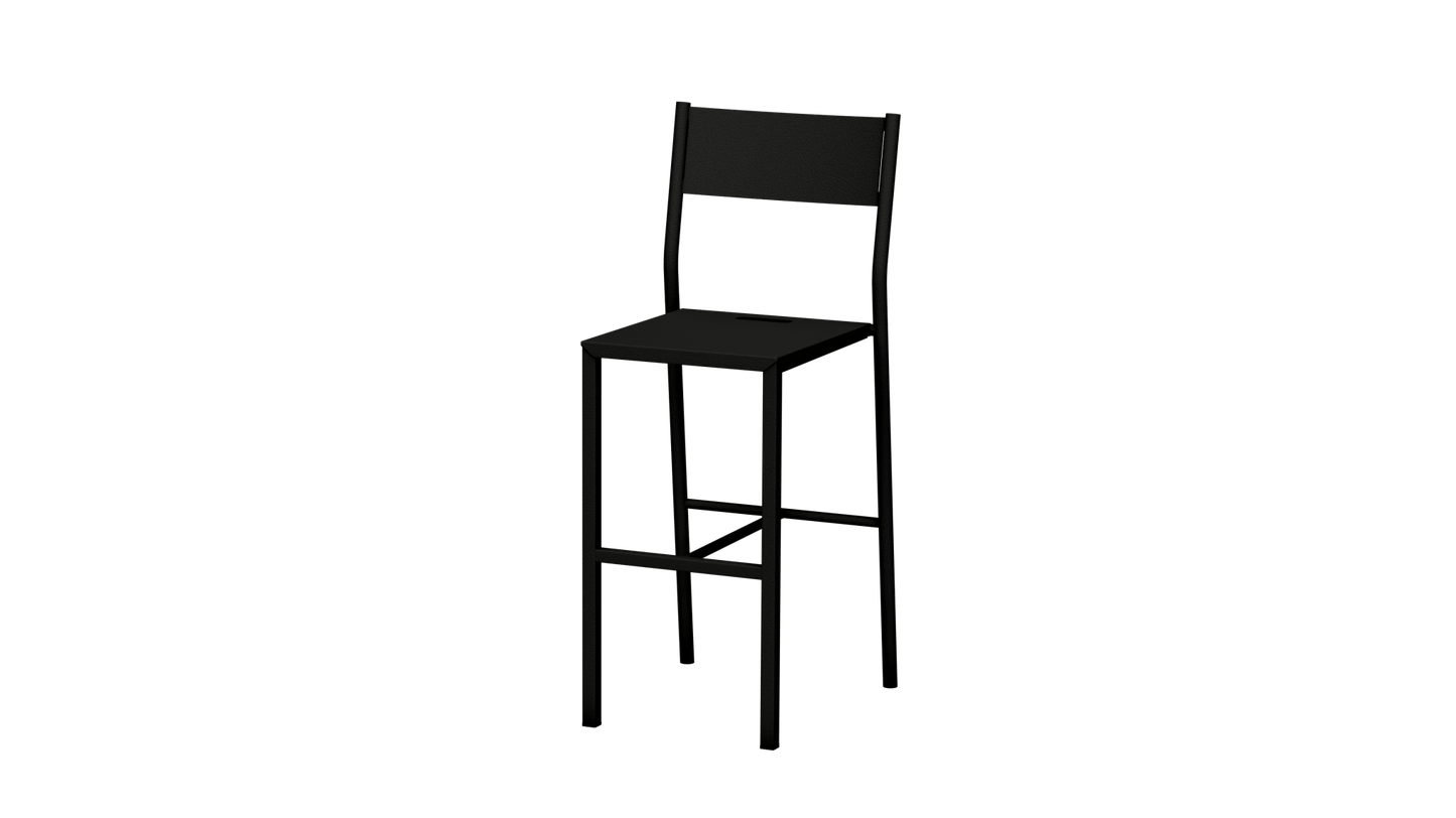 Chaise haute design en aluminium Take - MATIERE GRISE - La Maison MilanaiseCHAISETAKE - 6Noir mat 03165cm