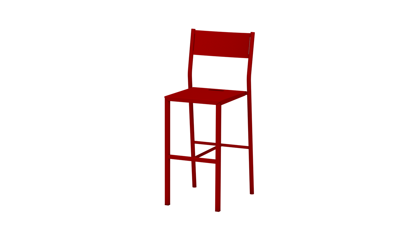 Chaise haute design en aluminium Take - MATIERE GRISE - La Maison MilanaiseCHAISETAKE - 2Vermillon 01265cm